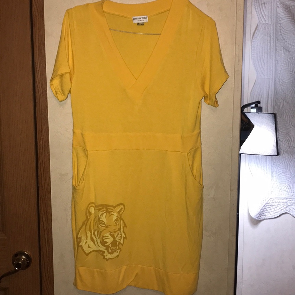 Hello LSU tigers dress with pockets
